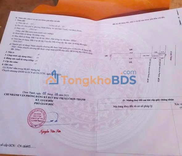 Đất nền Phường Minh Hưng 200m² giá 700 triệu - Đất thổ cư 100%