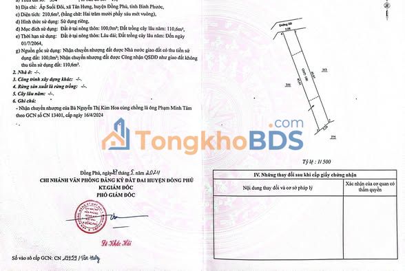 Đất nền Tân Hưng, Đồng Phú 270m² giá 3xx triệu - Đất thổ cư 100%!