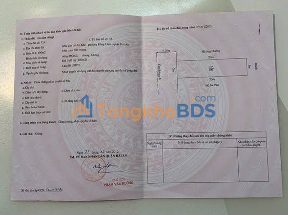 Đất nền Văn Cao Ngô Quyền 100m² giá 13.2 tỷ - Vị trí đắc địa