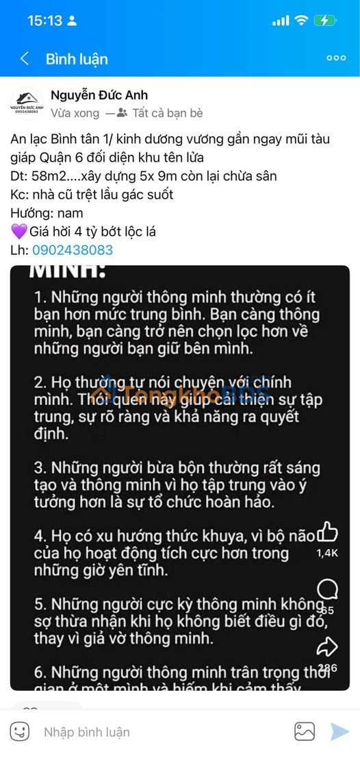 Nhà riêng An Lạc Bình Tân 58m² giá 4 tỷ - Vị trí đẹp, giá tốt!