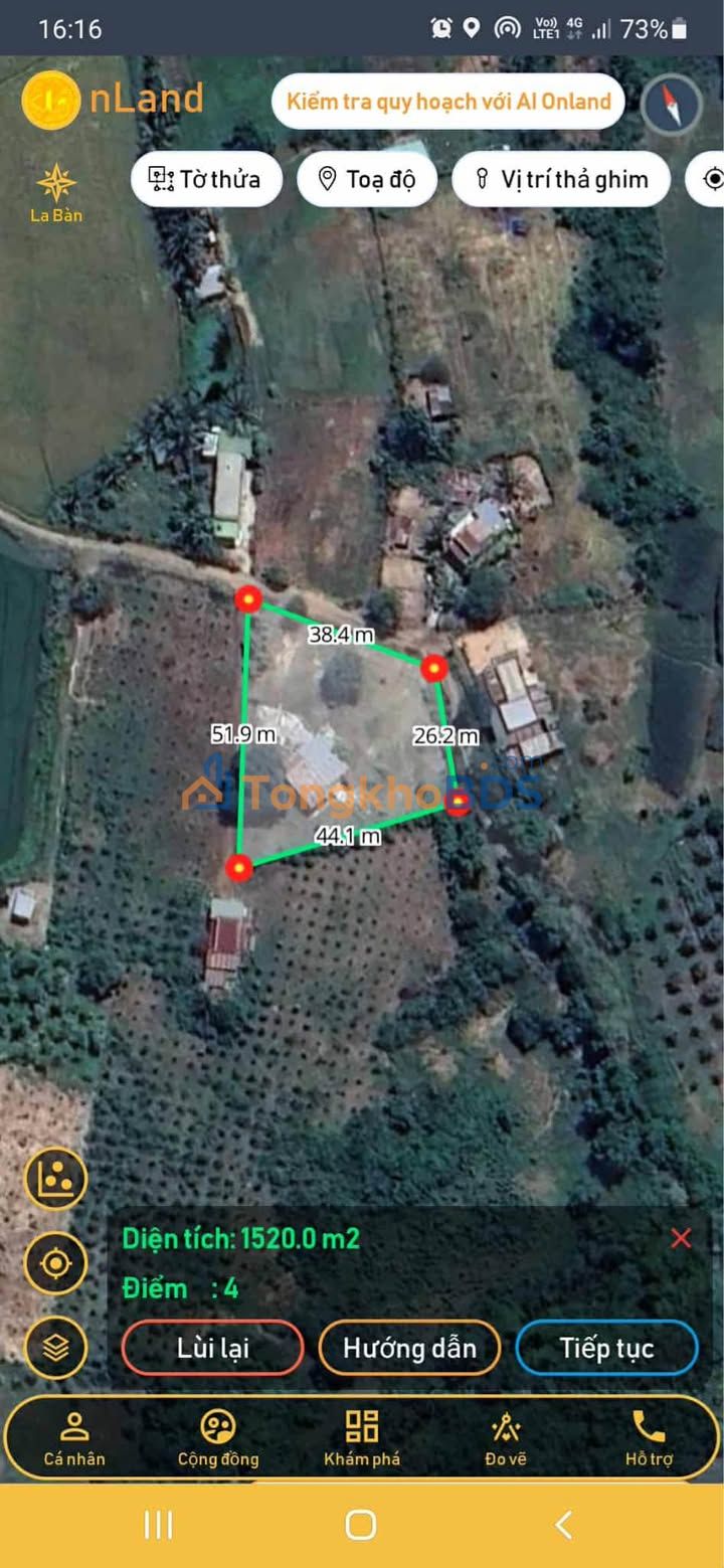 Đất vườn Hàm Liêm 1400m² giá 900 triệu - Sổ đỏ chính chủ