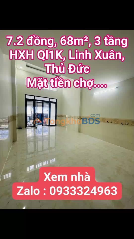 Nhà riêng Linh Xuân, Thủ Đức 68m² giá 7.2 tỷ - Ô tô vào tận nhà!