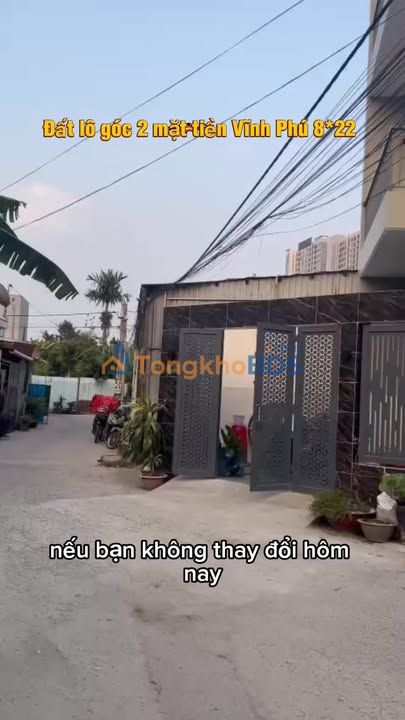 Đất nền góc 2 mặt tiền Vĩnh Phú 170m² - Đường to ô tô