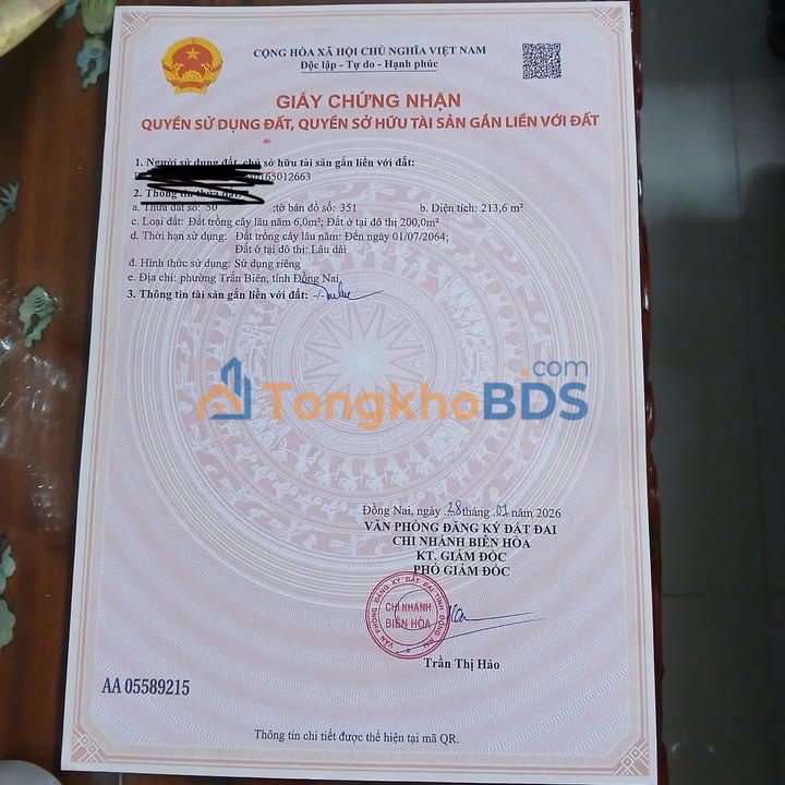 Đất nền Phường Trung Dũng, Biên Hòa 204m² - Vị trí đắc địa!