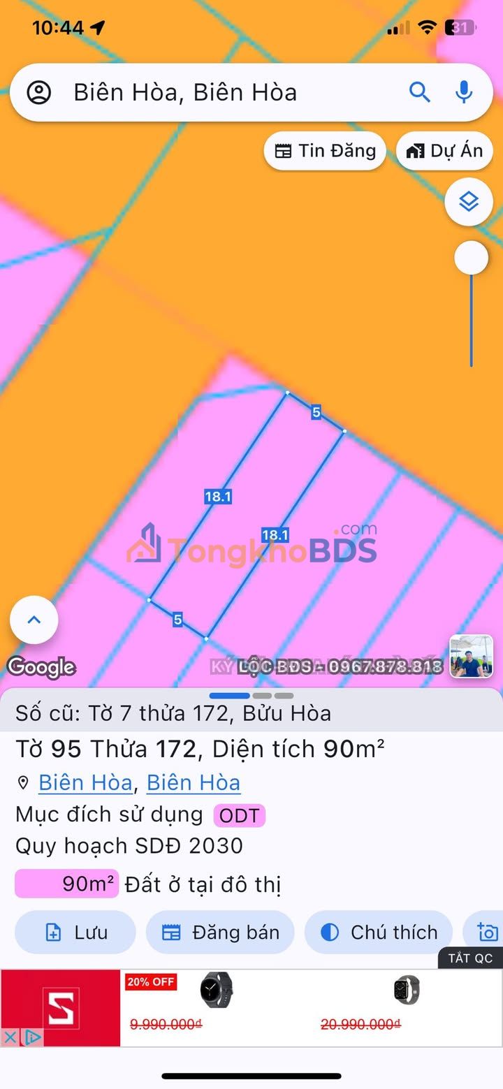 Đất nền KDC Bửu Hòa mới 90m² giá 3.45 tỷ - Sổ đỏ chính chủ
