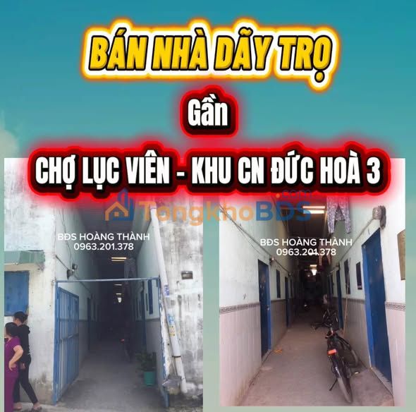 Dãy trọ Đức Hòa 224m² giá 3.15 tỷ - Đầu tư sinh lời ngay!