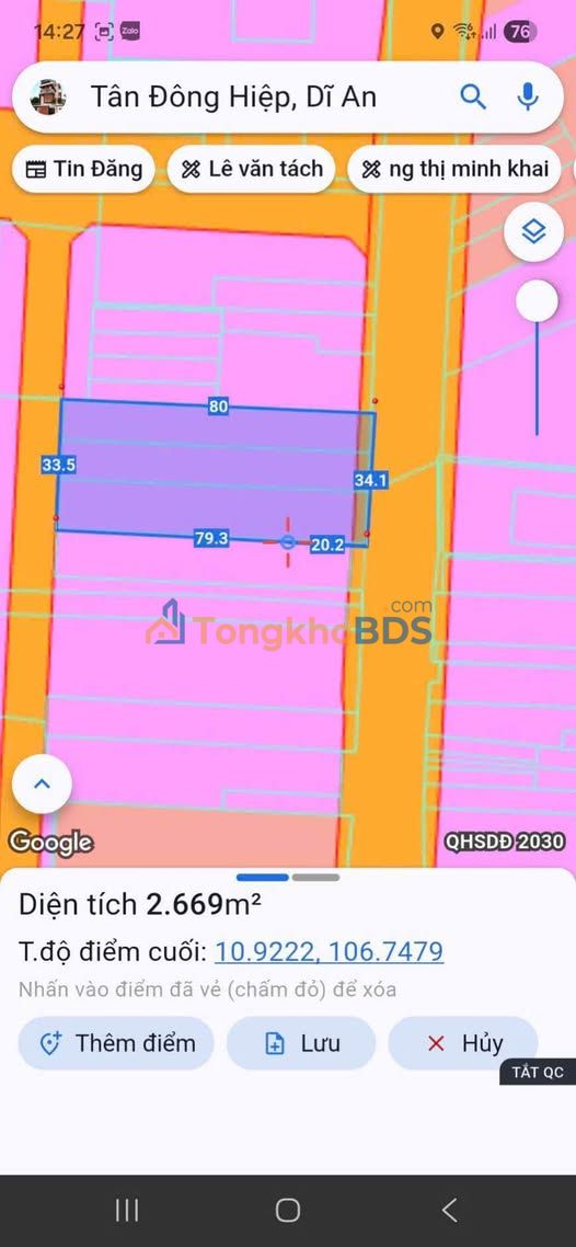 Đất mặt tiền DT743A Dĩ An 76 tỷ - Tiềm năng tăng giá