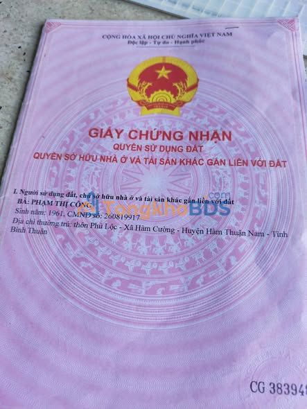 Đất nền Hàm Cường Hàm Thuận Nam 1620m² giá 1.125 tỷ - Tiềm năng tăng giá