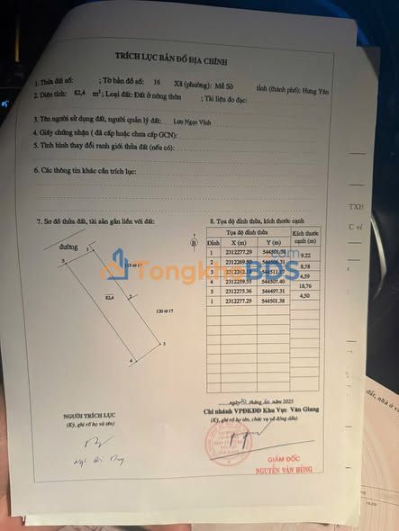 Đất nền Mễ Sở, Văn Giang 82m² giá 3 tỷ - Tiềm năng tăng giá cực cao!