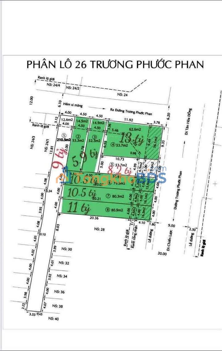 Đất nền Trương Phước Phan Bình Tân 80m² 8.2 tỷ - Sổ đỏ chính chủ
