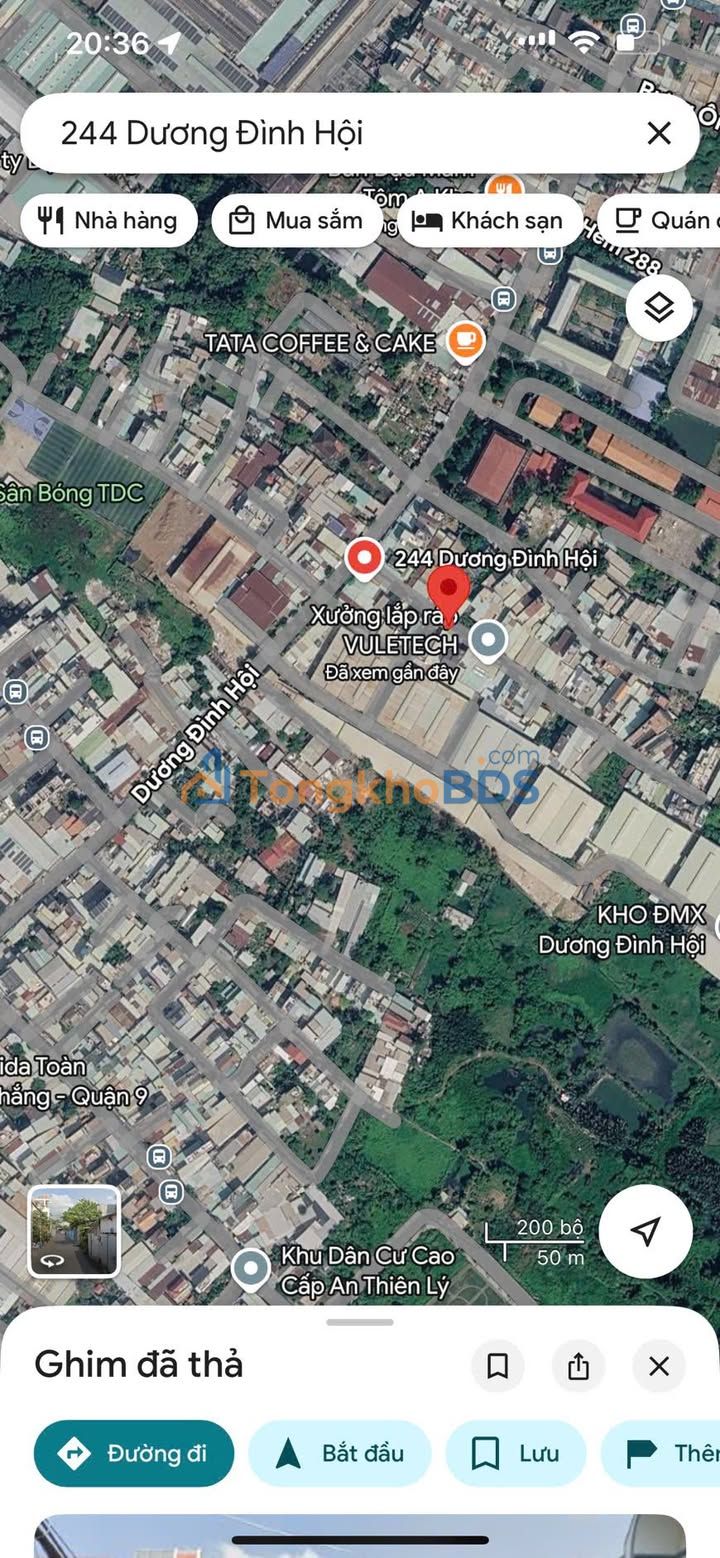 Đất nền mặt tiền 244 Tăng Nhơn Phú 102m² - Đường to ô tô