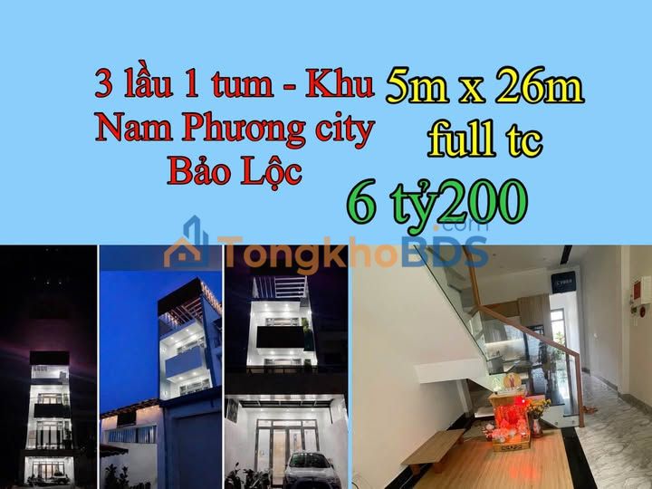 Nhà riêng Bảo Lộc 130m² giá 6.2 tỷ - Thiết kế hiện đại