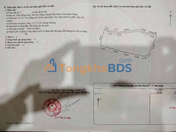 Đất vườn Hòa Thắng, Bắc Bình 11.000m² giá 1.9 tỷ - Giá đầu tư tốt!