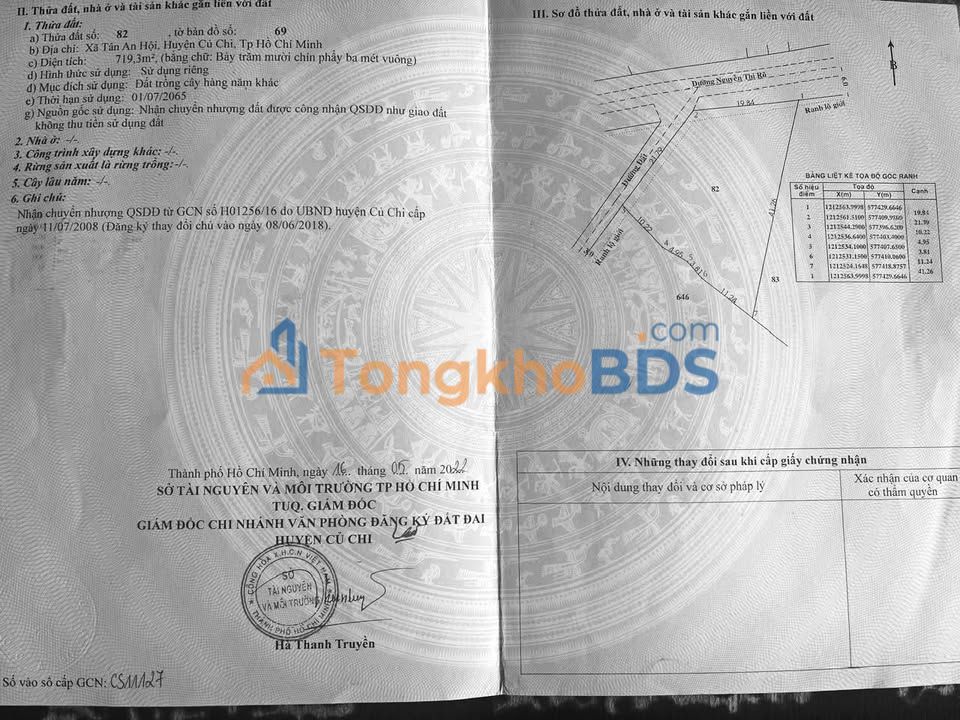Đất nền Tân An Hội Củ Chi 719m² giá 3.5 tỷ - Tiềm năng tăng giá