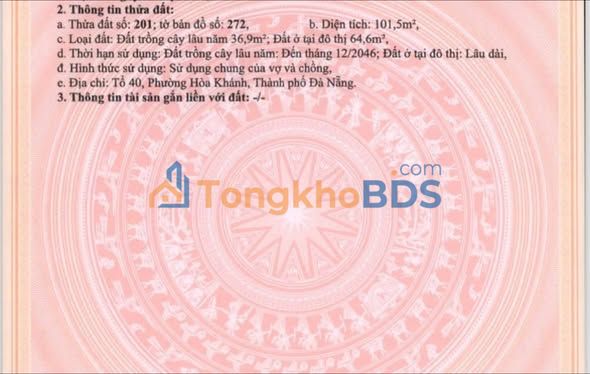 Đất nền Thọ Quang Sơn Trà 101m² - Sổ đỏ chính chủ