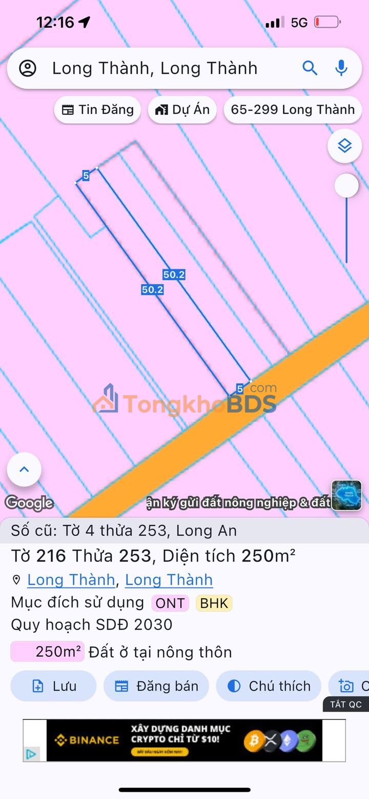 Đất nền Ấp An Lâm Long Thành 250m² giá 2 tỷ - Sổ đỏ chính chủ