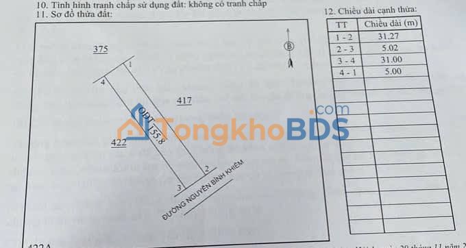 Đất nền mặt tiền Nguyễn Bỉnh Khiêm 150m² - Sổ đỏ chính chủ