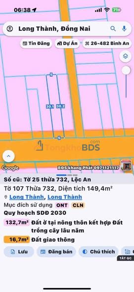 Đất mặt tiền Bưng Cơ 150m² hơn 3 tỷ bán gấp