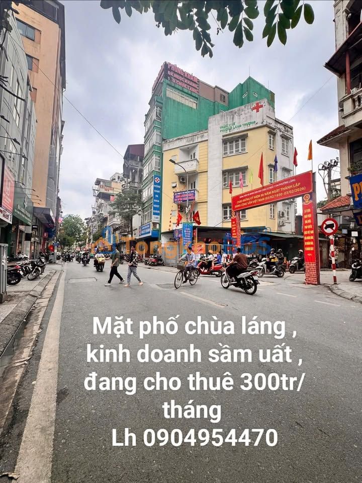 Nhà mặt phố Chùa Láng 100m² giá 74.8 tỷ - Mặt tiền KD sầm uất