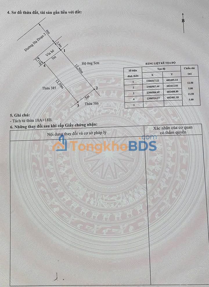 Đất mặt đường Hạ Đoạn 2 62m² 3.79 tỷ hiếm