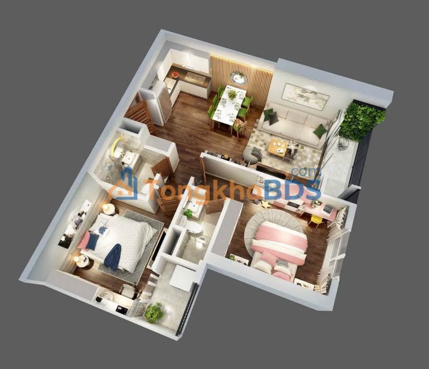 Căn hộ The Terra An Hưng 74m² - 2PN Full nội thất đẹp