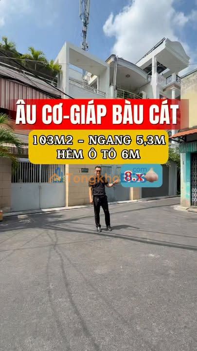 Nhà phố Âu Cơ Tân Bình 103m² - Hẻm ô tô 6m, giá tốt hiếm có