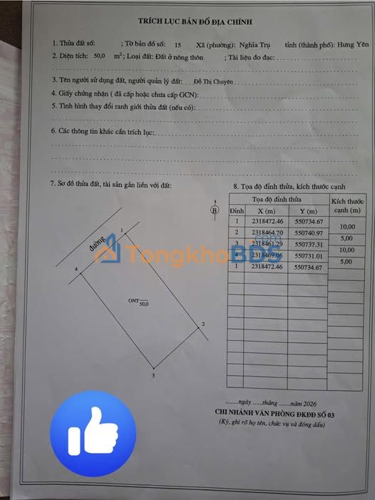Đất nền Văn Giang 50m² giá 3 tỷ - Sổ đỏ chính chủ, tiềm năng tăng giá