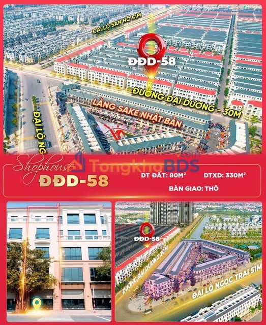 Shophouse Vinhomes Ocean Park 2 - 80m² - Mặt tiền đường Đại Dương