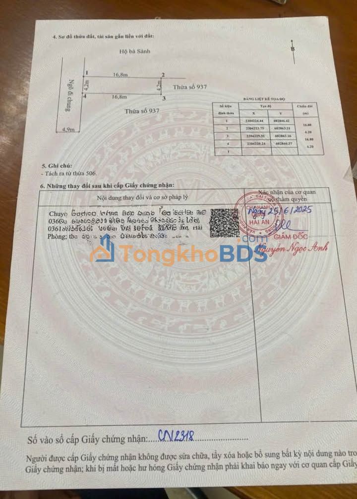 Đất Nam Hải, Hải An 70,5m² ~3,45 tỷ - Sổ đỏ chính chủ