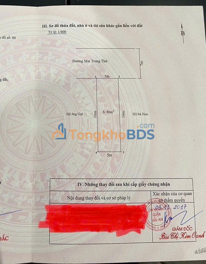 Đất mặt đường Mai Trung Thứ 80m², 5.6 tỷ - Đường 7m
