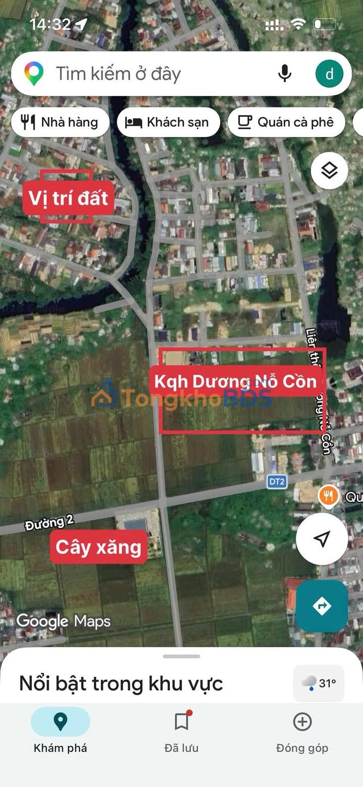 Đất nền 70m² tại Phú Thanh, Huế - Sổ đỏ chung giá tốt 500 triệu